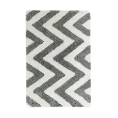 JUST HOME COLLECTION - Piso de Baño Rectangular Algodón Deco 40x60cm Gris