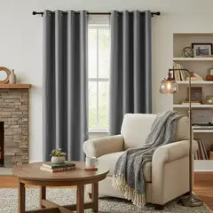 JUST HOME COLLECTION - Cortina Blackout Textura 140x220cm Grafito