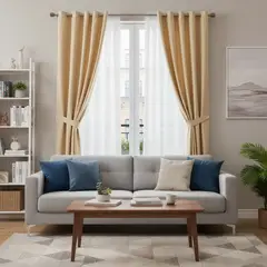 JUST HOME COLLECTION - Cortina de Velo Presillas 145x250cm Blanco