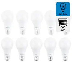 DAIRU - Pack x10 Focos LED E27 10.5W Luz Fría