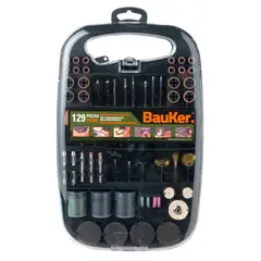 BAUKER - Kit de Accesorios Multipropósito 129 Piezas