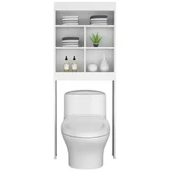TUHOME - Mueble de Baño Organizador sobre Inodoro Bath20 Blanco