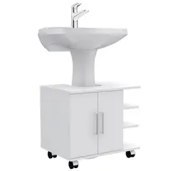 TUHOME - Mueble de Baño Organizador Lavamanos Bath55 Blanco