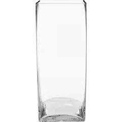 JUST HOME COLLECTION - Florero Rectangular Alto Vidrio Transparente 12x30cm