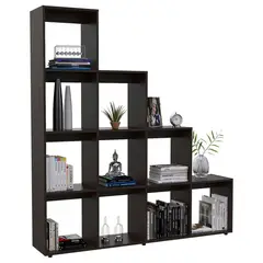 TUHOME - Rack Con Biblioteca Y Arrimo Central Beige