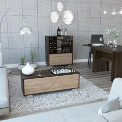 TUHOME - Bar + Mesa de Centro Fraktal Habano/Miel