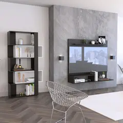 TUHOME - Combo Panel de TV 55" + Estante Librero Beijing