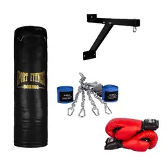 SPORTFITNESS - Set Saco Box Lleno 1m con Accesorios
