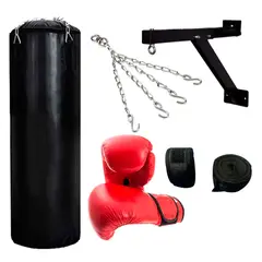 SPORTFITNESS - Set Saco Box Lleno 1.80m con Accesorios