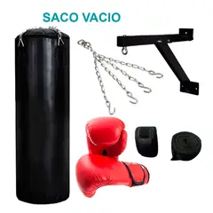 SPORTFITNESS - Set Saco Box Vacío 1.80m con Accesorios