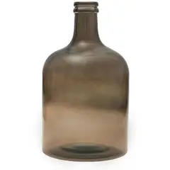 HOMY - Botella Retro Vidrio Humo 25x43cm