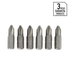 BAUKER - Set de Puntas Phillips #2 25 mm 6 Piezas