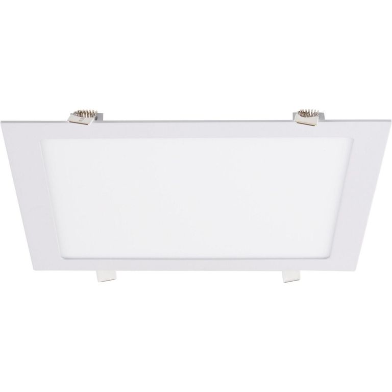 Panel LED Empotrado Cuadrado Metal Blanco 24 W 30 cm