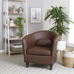 JUST HOME COLLECTION - Sofá 1 Cuerpo Poltrona Santiago Chocolate