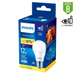 PHILIPS - Foco Led Bulbo A60 E27 12W Luz Amarilla