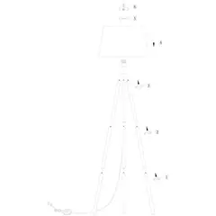JUST HOME COLLECTION - Lámpara de Pie Shelbys 1L E27