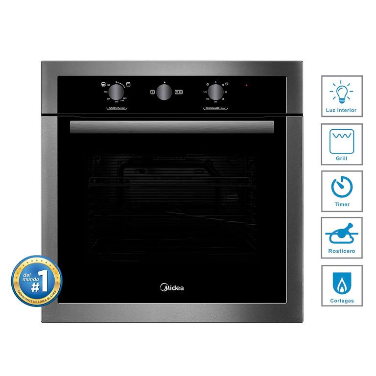 Horno Empotrable a Gas 65 Lt MGGA24M6ARBS Negro
