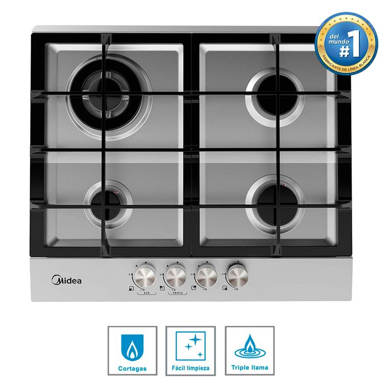 Cocina empotrable Gas MTGB24R6EAS X4 Quemadores