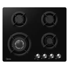 MIDEA - Cocina Empotrable a Gas 4 Hornillas MTGB24R6CAG Negro