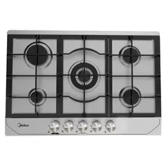 MIDEA - Cocina Empotrable a Gas 5 Hornillas MTGB30T6AAS Inox