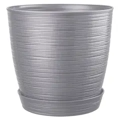 REYPLAST - Maceta Redonda Piedra Gris 31x35x