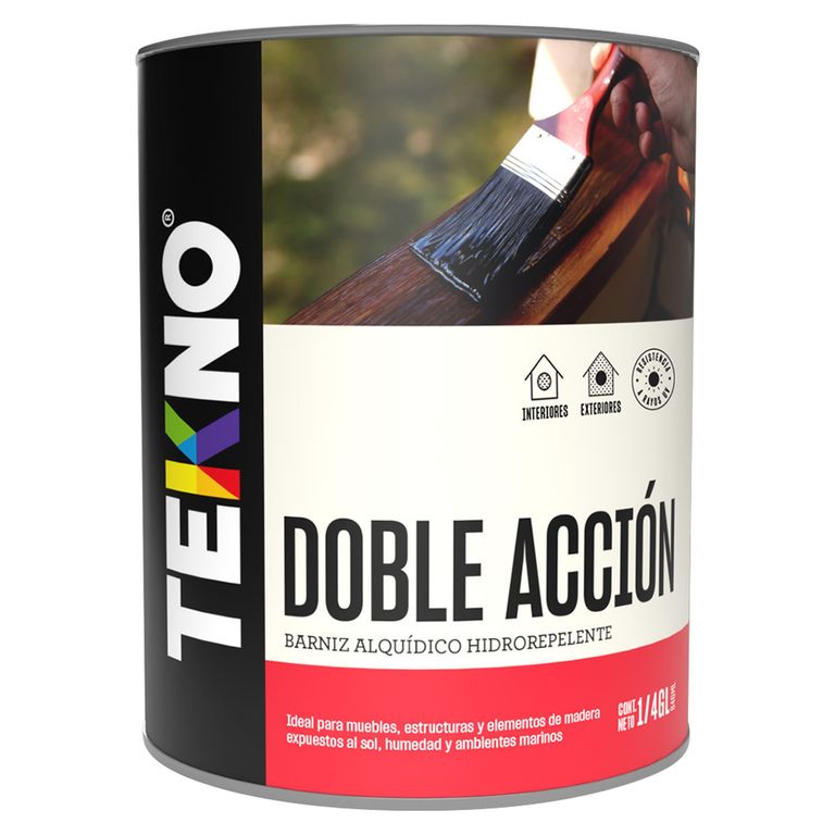 Barniz Doble Acción Transparente 1/4 gl