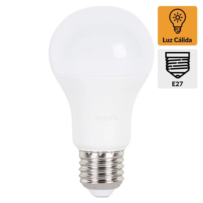 Foco LED Bulbo A60 E27 7.5W Luz Amarilla