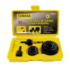 KAMASA - Juego de Sierra Copas para Madera 11Pz 19-64mm