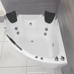 CUBA&SPA - Tina Hidromasaje Esquinera Gocta Ejecutiva 130x130cm Blanca.