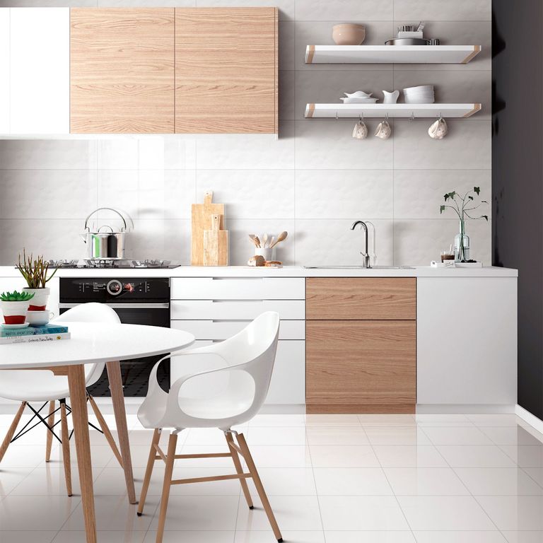 Cerámica Blanco Liso 30X60cm 1.62m2 Liso Hexagonal Blanco