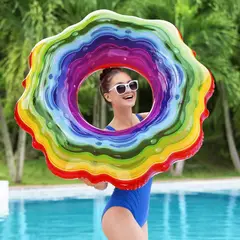 BESTWAY - Flotador Aro Diseño Arcoiris 96cm