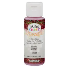 TESTORS - Pintura Acrílica Rojo Cohete Brillantina 59mL