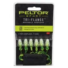 3M - Tapones Auditivos Peltor Sport Reutilizables Pack x 3 pares