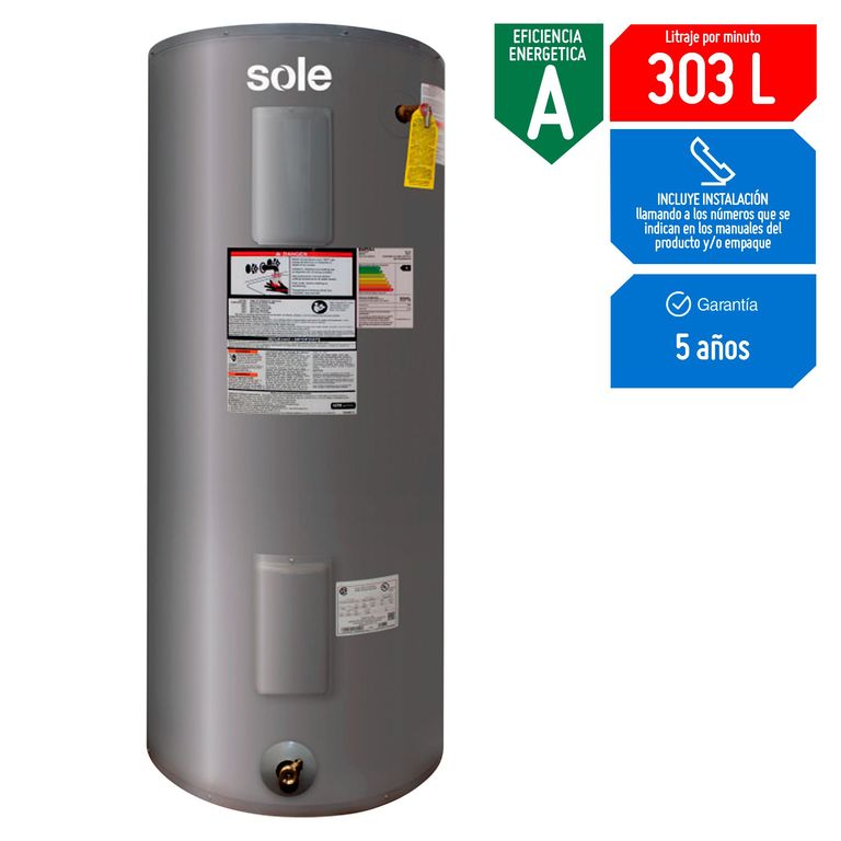Termotanque Eléctrico 303 Litros con Accesorios