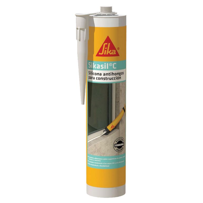 Silicona Neutra Para Vidrios Y Juntas Sikasil C Transparente 280ml