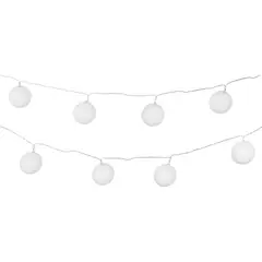 JUST HOME COLLECTION - Guirnalda Eléctrica LED Bolas Blancas 24 luces