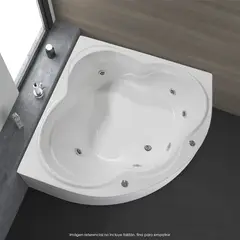CUBA&SPA - Tina Hidromasaje Esquinera Corian Builder 130x130cm Blanca