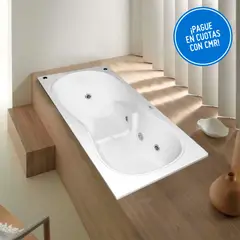 CUBA&SPA - Tina Hidromasaje Rectangular Sap1 Builder 170x100cm Blanca.