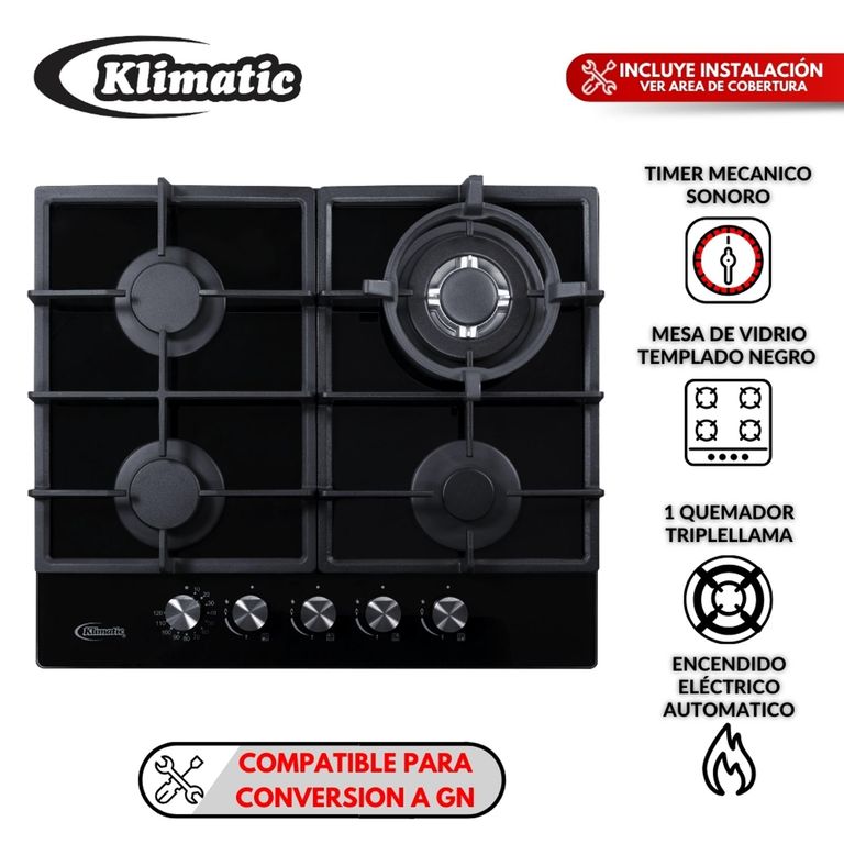 Cocina empotrable Gas Trevi 60 X4 Quemadores