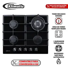 KLIMATIC - Cocina empotrable Gas Trevi 60 X4 Quemadores