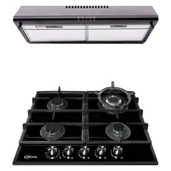 KLIMATIC - Combo Cocina Empotrable Aosta 60 + Campana Empotrable CK601NE/M