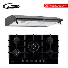 KLIMATIC - Combo Cocina Empotrable Aosta 90 Pro + Campana 90cm CK902NE/M