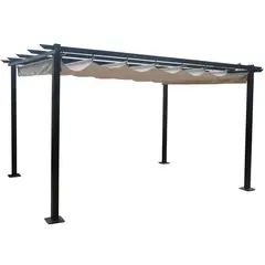 JUST HOME COLLECTION - Pérgola Aluminio Negro 3x4m