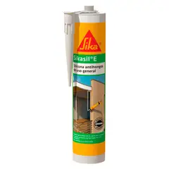 SIKA - Silicona Negro Acética Para Puertas Y Ventanas Sikasil E x 280ml