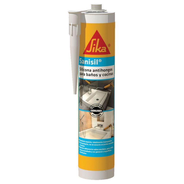 Silicona Antihongos Para Baños Y Cocinas Sanisil Blanco 280ml