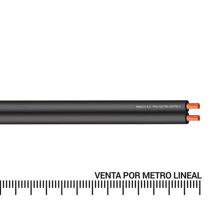 Cable Mellizo 2x18 AWG Negro por Metro Lineal