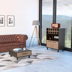 TUHOME - Combo Bar Cava + Mesa de Centro Kaia