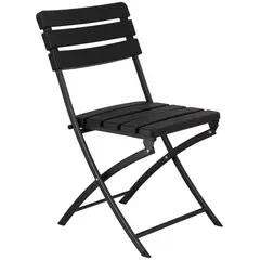 JUST HOME COLLECTION - Silla Plegable Tipo Madera Negra