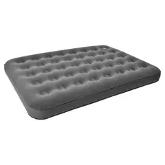 KLIMBER - Combo Colchón Inflable 2 Plazas Plomo + Bomba de Pie