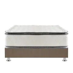 FORLI - Cama Americana Capella Pillow 2 Plazas + 2 Almohadas + Protector